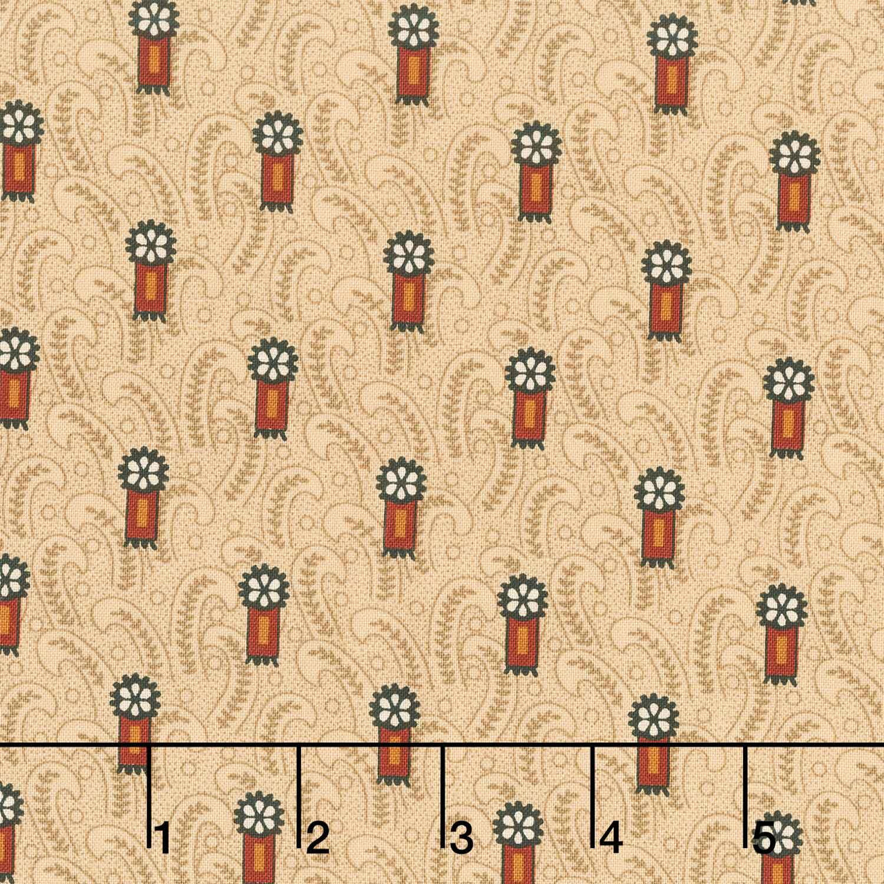 Madison Manor Revisited - Firecracker Cream Yardage