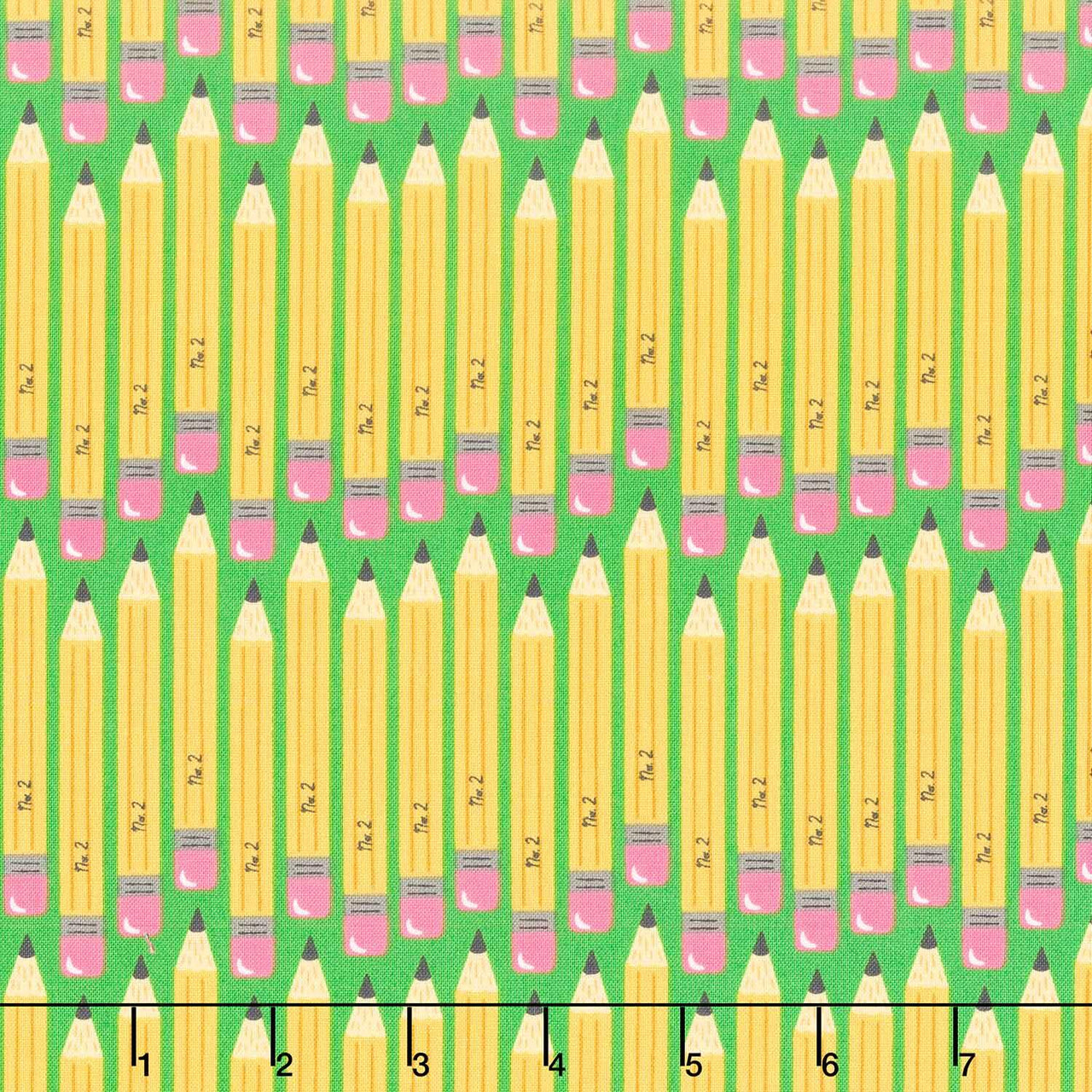 Back to School - No 2 Pencil Kelly Yardage