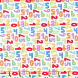 Back to School - Numbers White Yardage