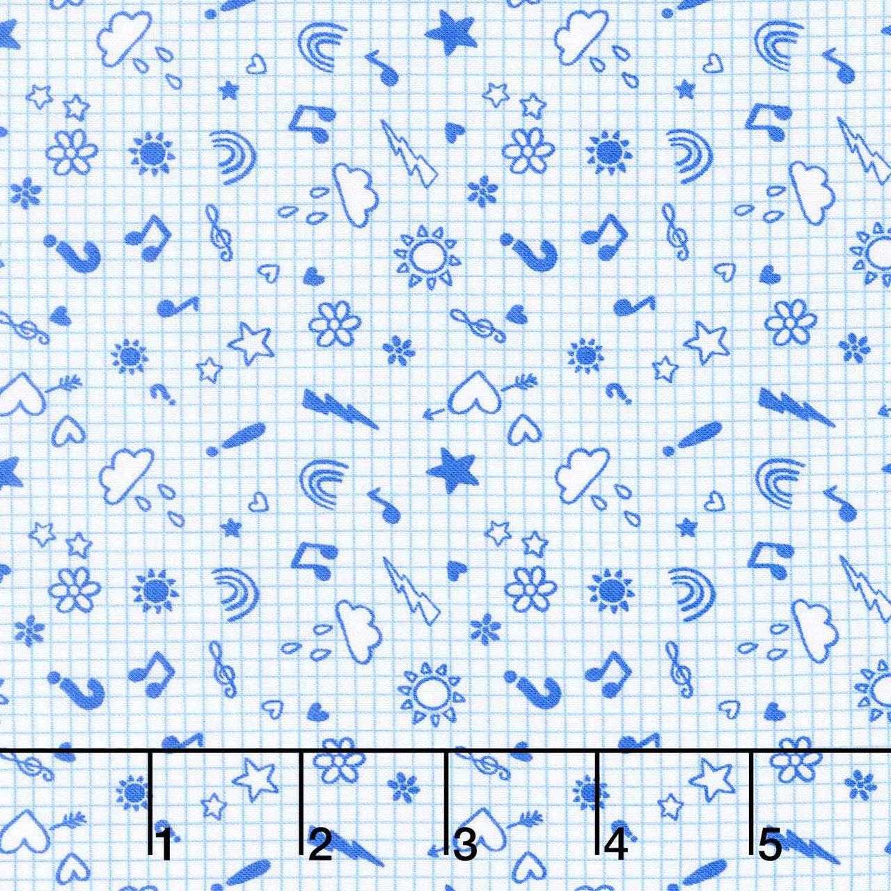 Back to School - Notebook Doodles Royal Yardage