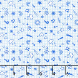 Back to School - Notebook Doodles Royal Yardage