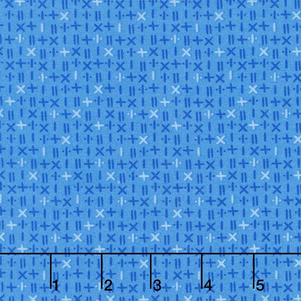Back to School - Math Symbols Denim Yardage