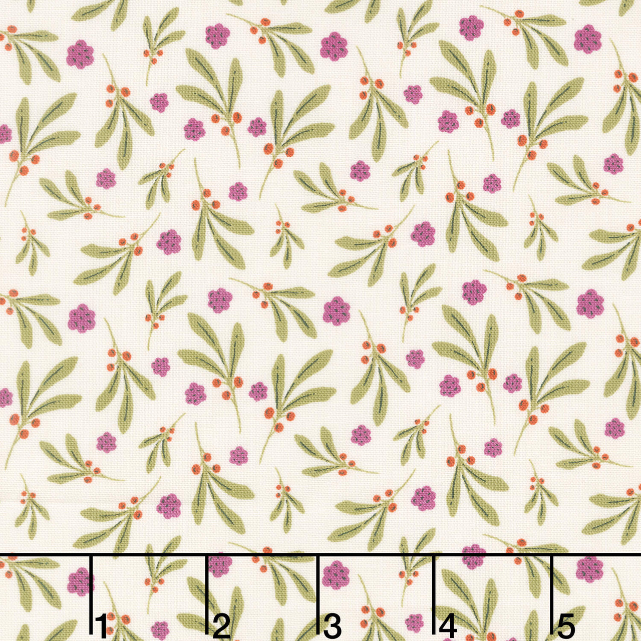 Nordic Summer - Berry Spray Buttermilk Yardage