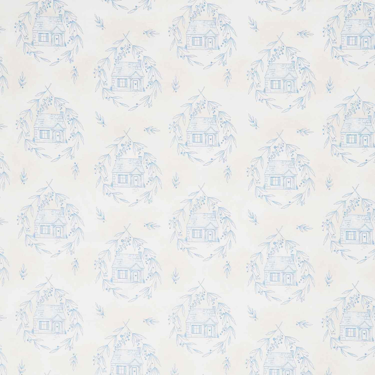 Special Delivery - Cozy Cottage Blue Willow Yardage