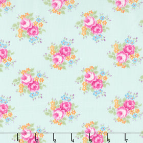 Beloved Blossoms - Sweet Blooms Mint Yardage