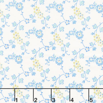 Beloved Blossoms - Meander Sky Yardage