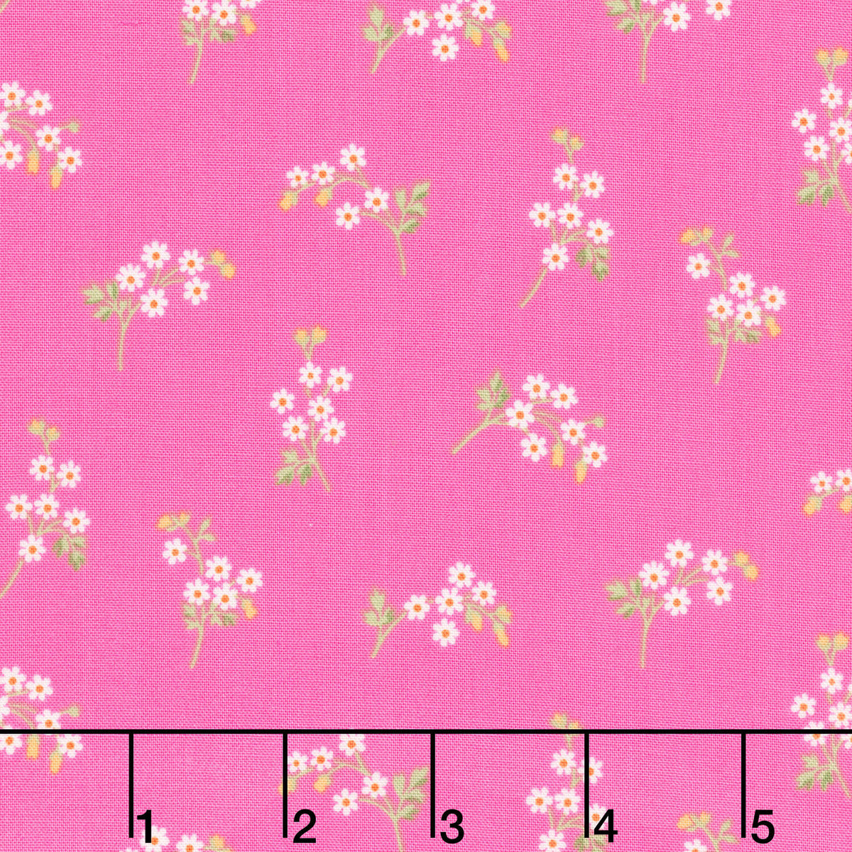 Beloved Blossoms - Daisy Spray Hot Pink Yardage