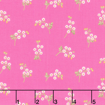 Beloved Blossoms - Daisy Spray Hot Pink Yardage