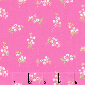 Beloved Blossoms - Daisy Spray Hot Pink Yardage