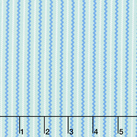Beloved Blossoms - Rick Rack Mint Yardage
