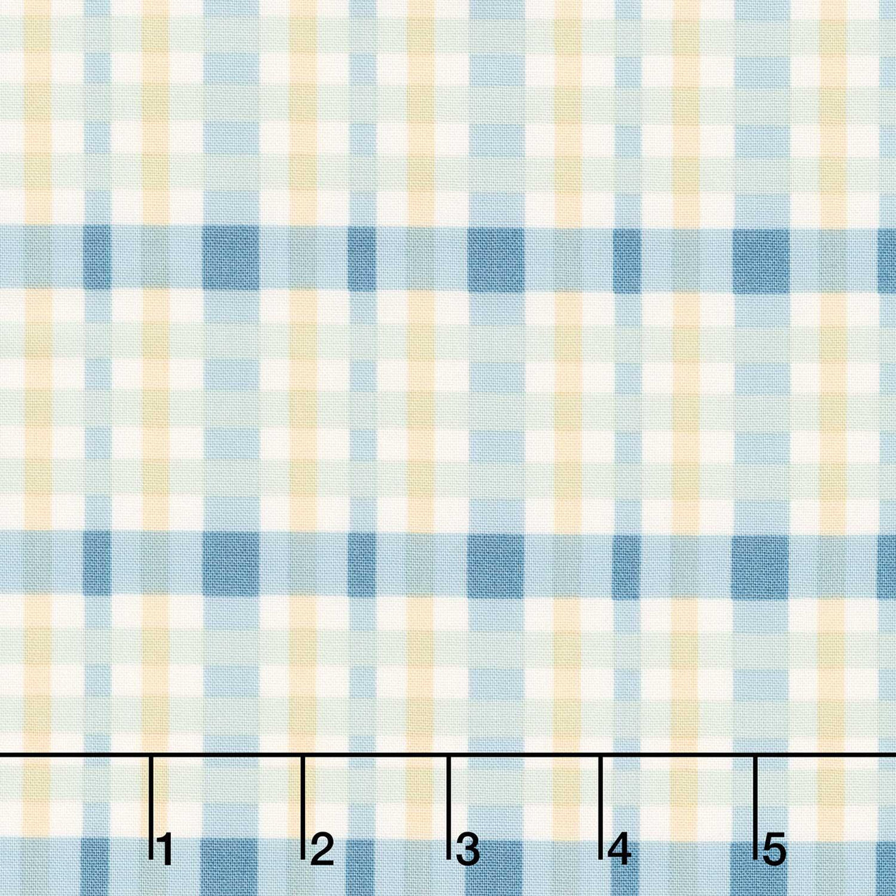 Sparrow Falls - Check Teapot Blue Yardage
