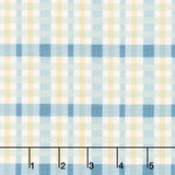 Sparrow Falls - Check Teapot Blue Yardage