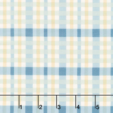 Sparrow Falls - Check Teapot Blue Yardage