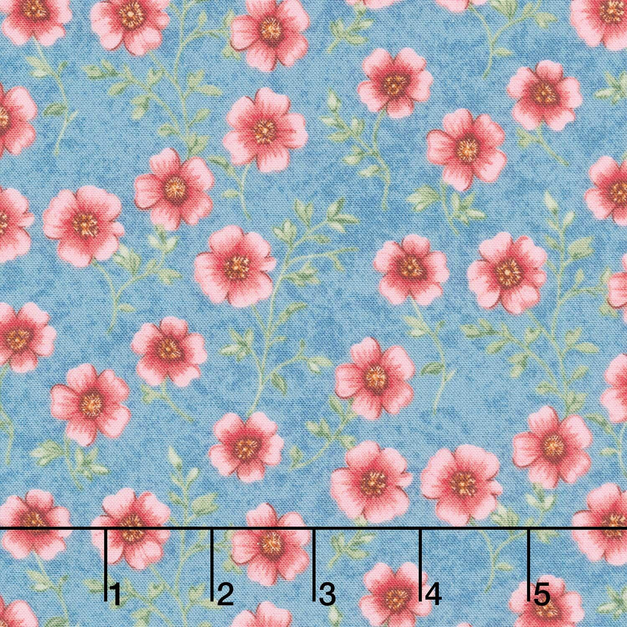 Sparrow Falls - Blossom Teapot Blue Yardage