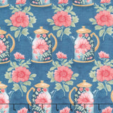 Sparrow Falls - Afternoon Tea Deep Prussian Yardage