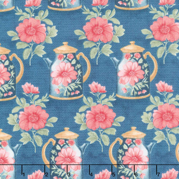 Sparrow Falls - Afternoon Tea Deep Prussian Yardage
