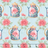 Sparrow Falls - Afternoon Tea Teapot Blue Yardage