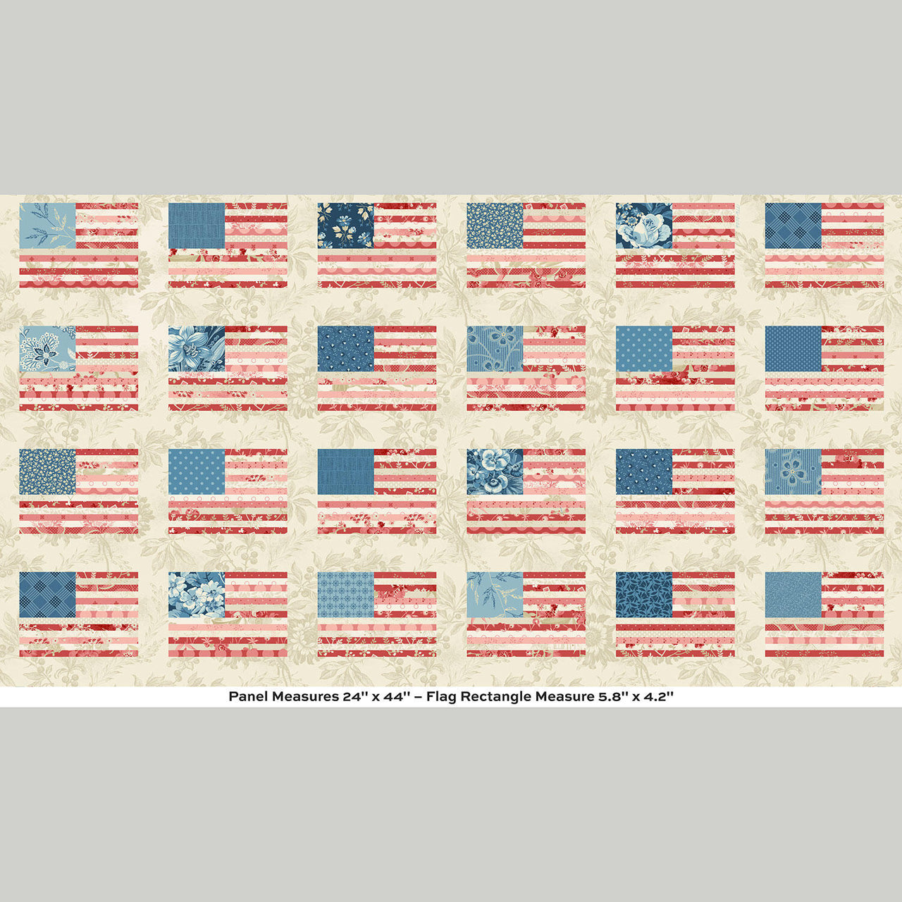 Stars and Stripes - Floral Flag Multi Panel