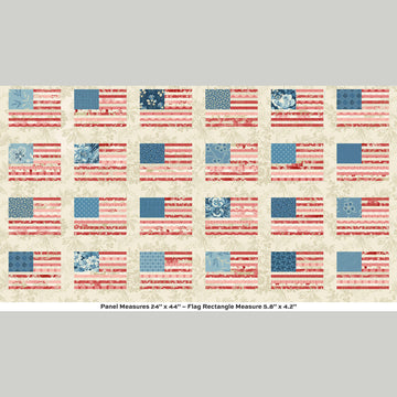 Stars and Stripes - Floral Flag Multi Panel