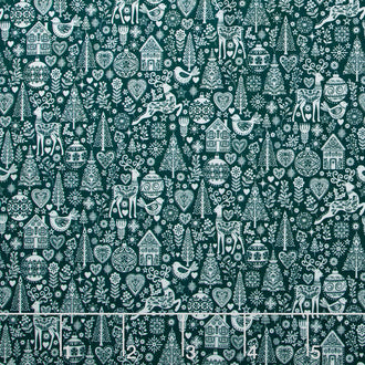 Scandi - Christmas Green Yardage