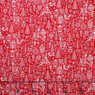 Scandi - Christmas Red Yardage