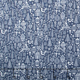 Scandi - Christmas Grey Yardage