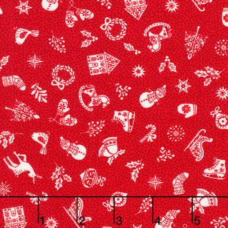 Scandi - Charms Red Yardage