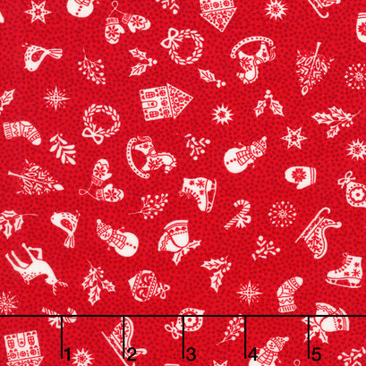 Scandi - Charms Red Yardage