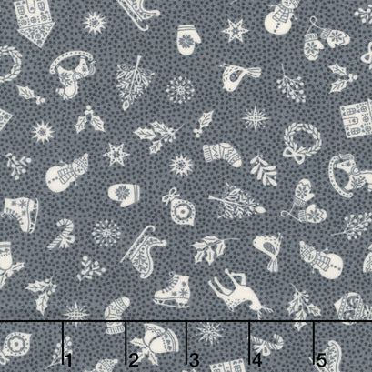 Scandi - Charms Grey Yardage