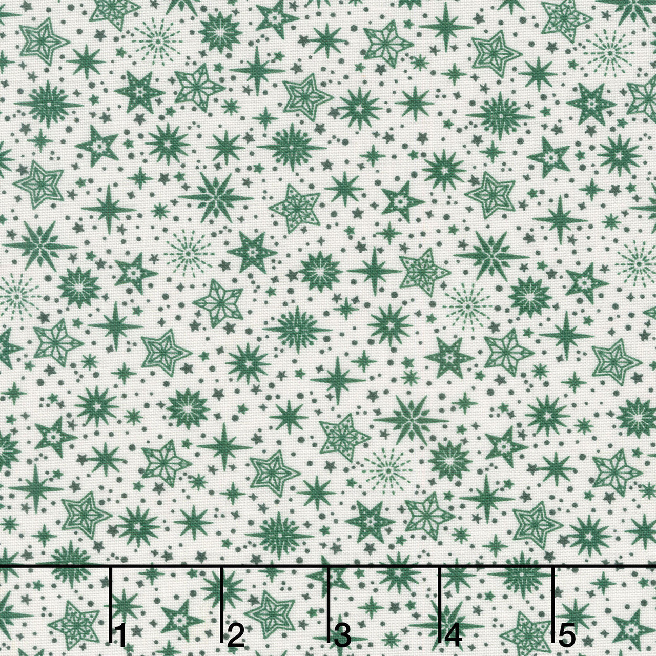 Scandi - Star Green Yardage
