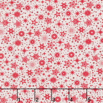 Scandi - Star Red Yardage