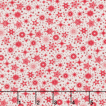 Scandi - Star Red Yardage