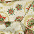 Good Tidings - Snow Crystal Cream Metallic Yardage