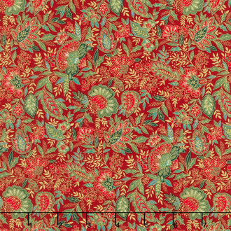 Good Tidings - Sarasa Red Metallic Yardage
