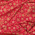 Good Tidings - Frosty Red Metallic Yardage