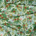 Good Tidings - Holly Bush Cream Metallic Yardage