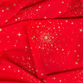 Good Tidings - Christmas Star Red Metallic Yardage