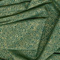 Good Tidings - Scroll Green Metallic Yardage