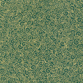 Good Tidings - Scroll Green Metallic Yardage