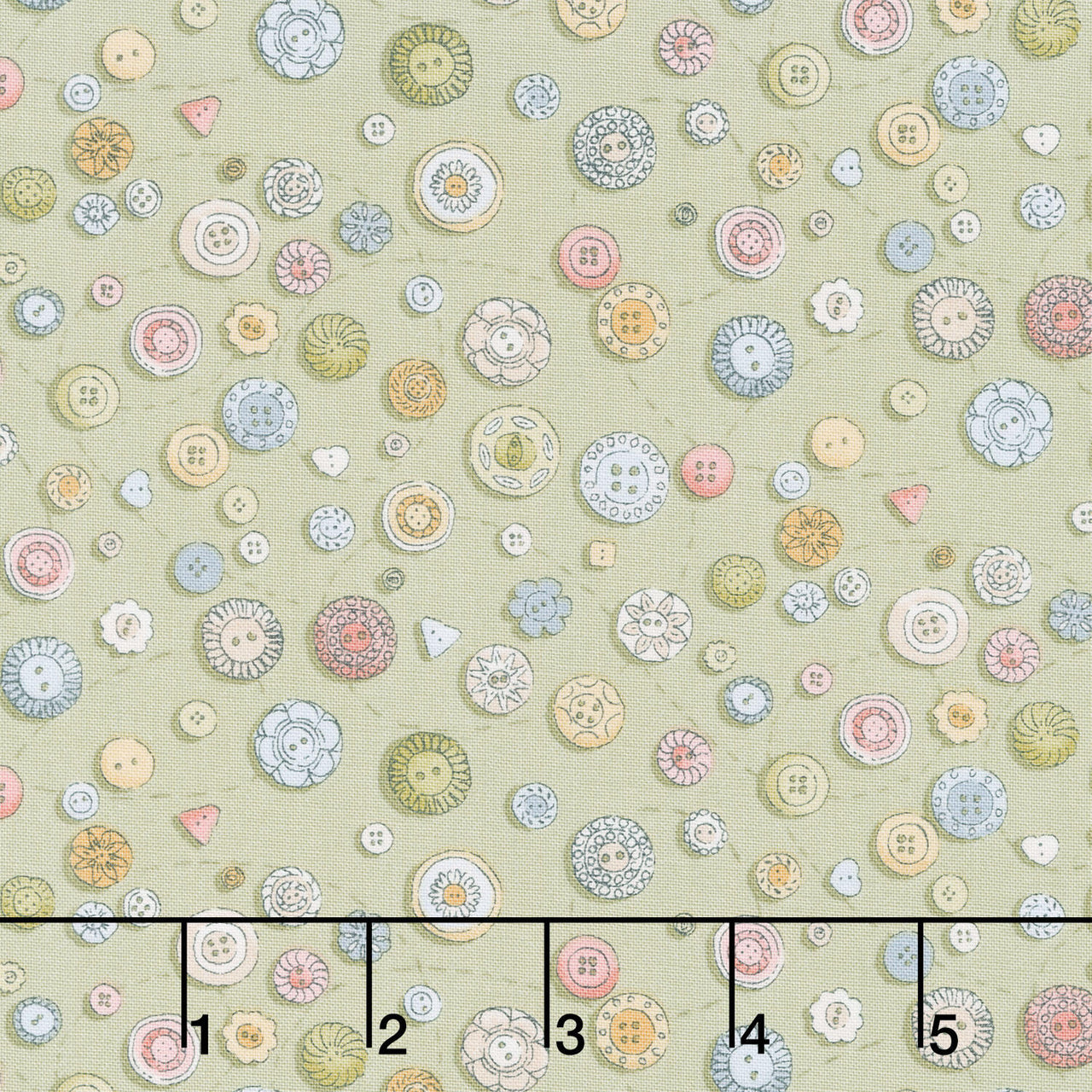 Atelier - Buttons Green Yardage