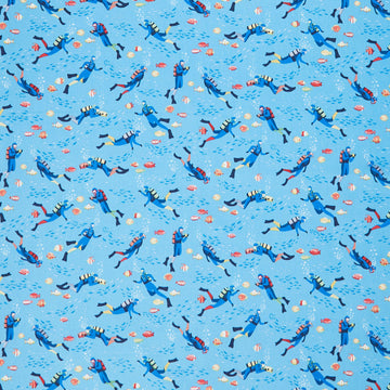 Deep Blue Sea - Divers Light Blue Yardage