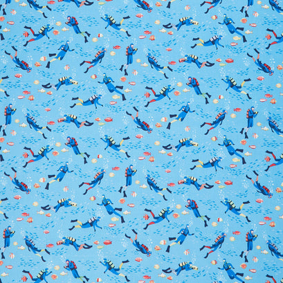 Deep Blue Sea - Divers Light Blue Yardage