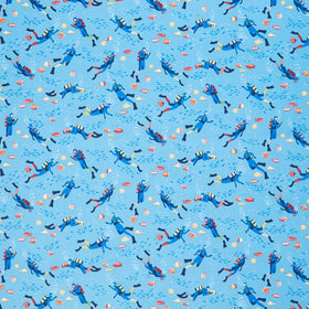 Deep Blue Sea - Divers Light Blue Yardage
