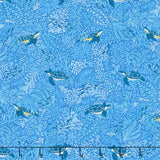 Deep Blue Sea - Turtles Blue Yardage
