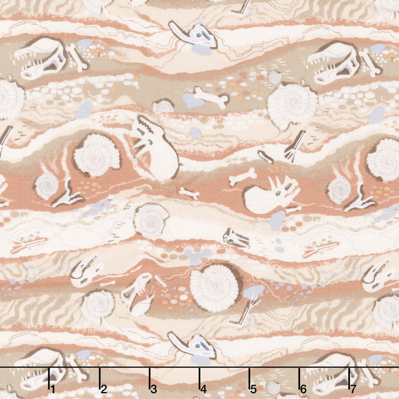 Prehistoric - Strata Cream Yardage
