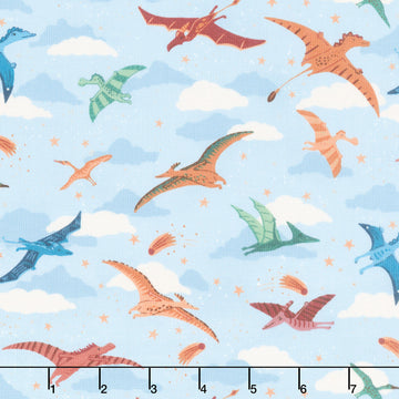 Prehistoric - Soar Light Blue Yardage