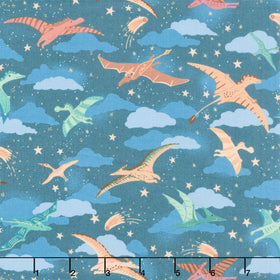 Prehistoric - Soar Dark Blue Yardage