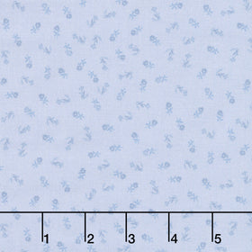 Petite Fleur - Sprig Blue Yardage