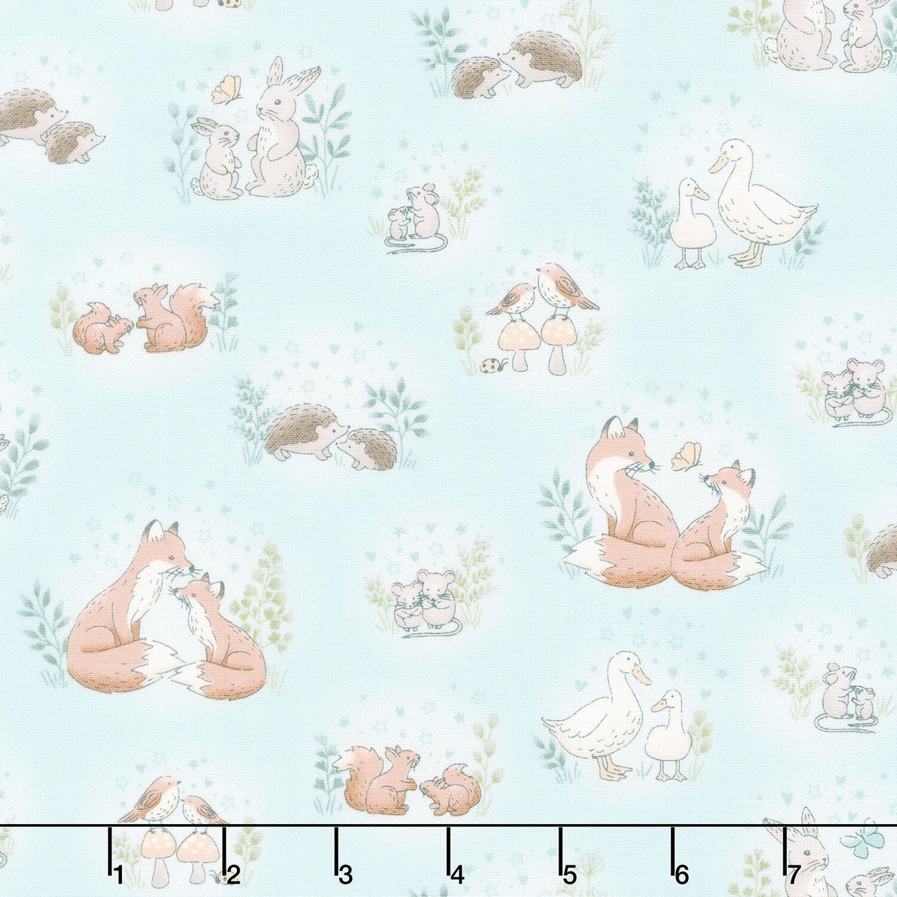 Little Ones - Hugs Teal Yardage