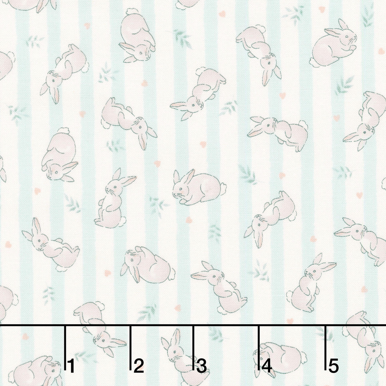 Little Ones - Bunnies Teal Yardage